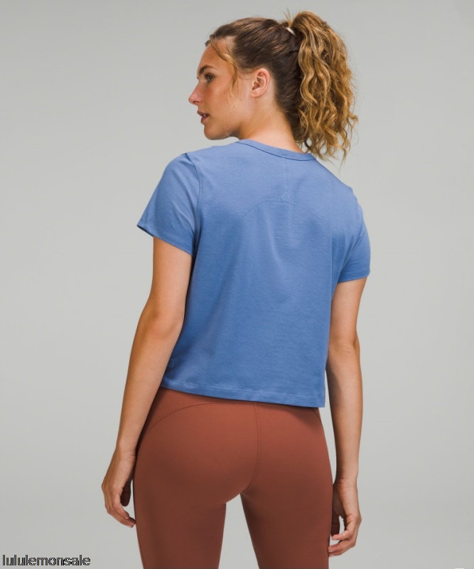 Lululemon Damen DELULU325 | Lululemon Deutschland Wassertropfen-T-Shirt Aus Klassisch Geschnittener Baumwollmischung